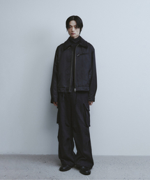 Faux Shearing Collar Blouson - Black