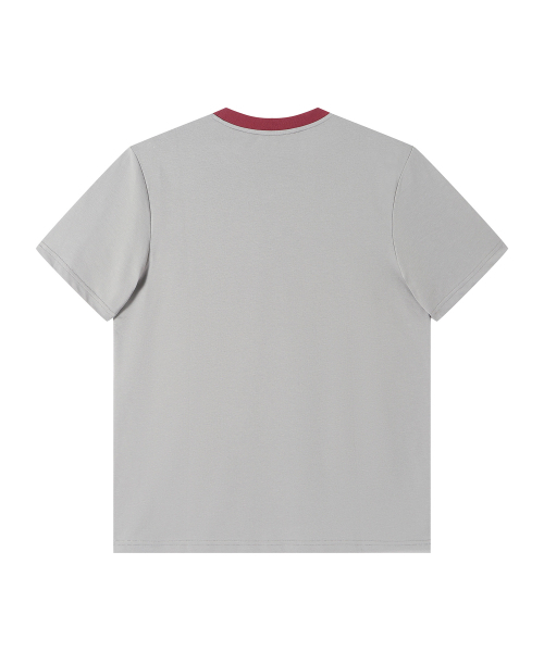SOLEW(ソル)の「ロゴグラフィックリンガーTシャツ_グレー(Tシャツ/カットソー・メンズ・その他・SMALL/MEDIUM/LARGE/X-LARGE)」の2枚目の写真