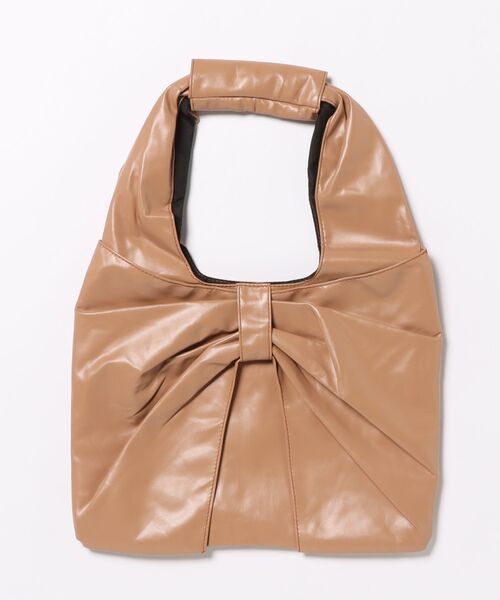 TONE SELECT GOODS(トーンセレクトグッズ)の「urbanfemine./シンプルリボンデザイントートバッグ U7599(トートバッグ・レディース・ブラック/シルバー/ホワイト/ベージュ・FREE)」の3枚目の写真