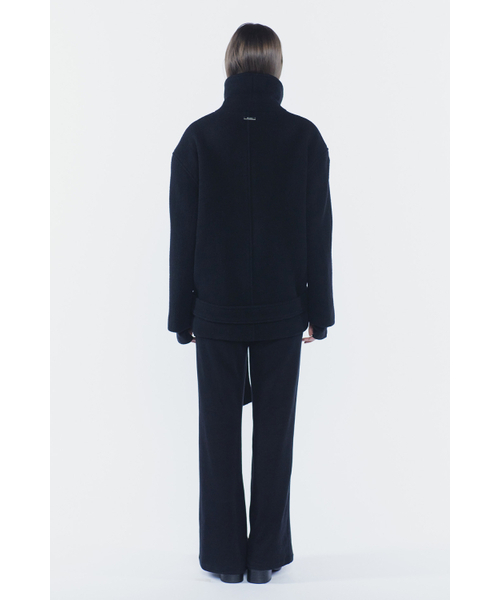 PAIN OR PLEASURE(ペインオアプレジャー)の「AMBER BELTED DOUBLE COAT black(チェスターコート・レディース・その他・ONE SIZE)」の3枚目の写真