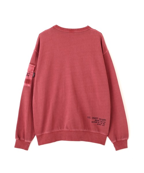 AVIREX(アヴィレックス)の「FADED MIL.POCKET CREWNECK SWEAT / フェイド ミリタリーポケット クルーネックスウェット / AVIREX / アヴィレックス(スウェット・メンズ・バーガンディー/ライトグレー/チャコール/ブルーグレー・MEDIUM/XX-LARGE/X-LARGE/LARGE)」の12枚目の写真