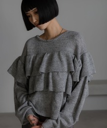 LOWRYS FARM | フリルニットプルオーバーＬＳ  636139(ニット/セーター)