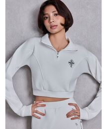 GYDA | sacred edge crossハーフZIPショートスウェットトップス(スウェット)