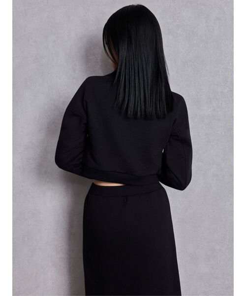 GYDA（ジェイダ）の「sacred edge crossハーフZIPショートスウェットトップス（スウェット・レディース・ブラック/グレー/オフホワイト・FREE）」の5枚目の写真