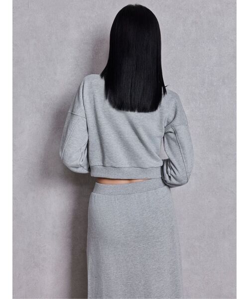 GYDA（ジェイダ）の「sacred edge crossハーフZIPショートスウェットトップス（スウェット・レディース・ブラック/グレー/オフホワイト・FREE）」の9枚目の写真