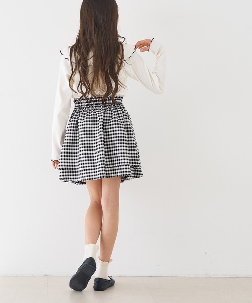 coca（coca）（コカ）の「キッズ　ギンガムチェックフレアスカート（スカート・キッズ・ブラック/ライトブルー・120/130/140/150）」の11枚目の写真