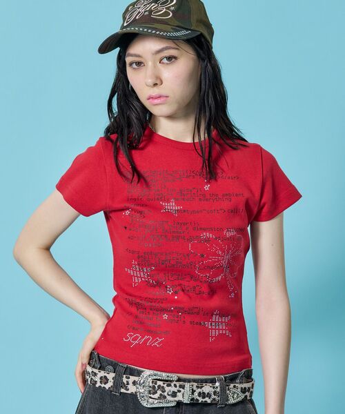 SEQUENZ(シークエンズ)の「※WEB限定 / 文字プリントレディースコンパクトT / sqnz programmingpt compact tee(Tシャツ/カットソー・レディース・ホワイト/レッド/ブラック/イエロー系その他・SMALL/MEDIUM)」の21枚目の写真