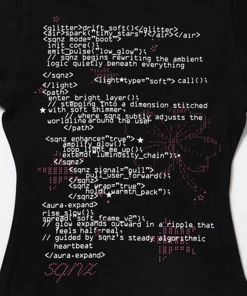 SEQUENZ(シークエンズ)の「※WEB限定 / 文字プリントレディースコンパクトT / sqnz programmingpt compact tee(Tシャツ/カットソー・レディース・ホワイト/レッド/ブラック/イエロー系その他・SMALL/MEDIUM)」の14枚目の写真