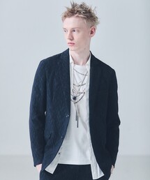 5351 POUR LES HOMMES（ゴーサンゴーイチプールオム）の「【セットアップ対応】幾何学柄 ジャガード ジャケット（テーラードジャケット）」
