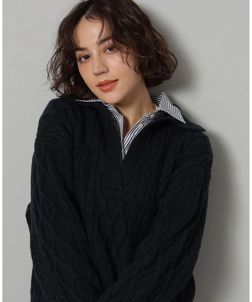 シャツドッキングケーブルニット（ニット/セーター）｜Arpege story