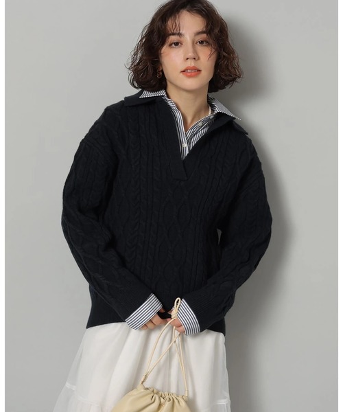 シャツドッキングケーブルニット（ニット/セーター）｜Arpege story