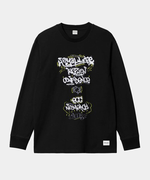 ROYALLIFE(ロイヤルライフ)の「RLLR3004 ハンドドローイングロングスリーブ - ブラック(Tシャツ/カットソー・メンズ・ブラック・LARGE)」の1枚目の写真