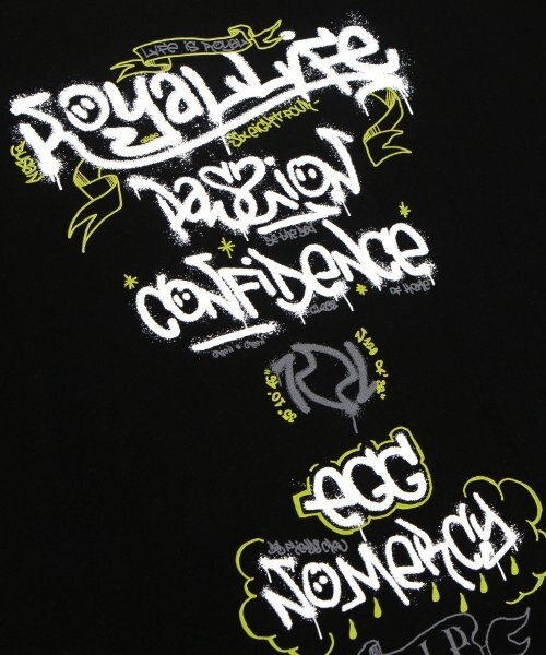 ROYALLIFE(ロイヤルライフ)の「RLLR3004 ハンドドローイングロングスリーブ - ブラック(Tシャツ/カットソー・メンズ・ブラック・LARGE)」の3枚目の写真