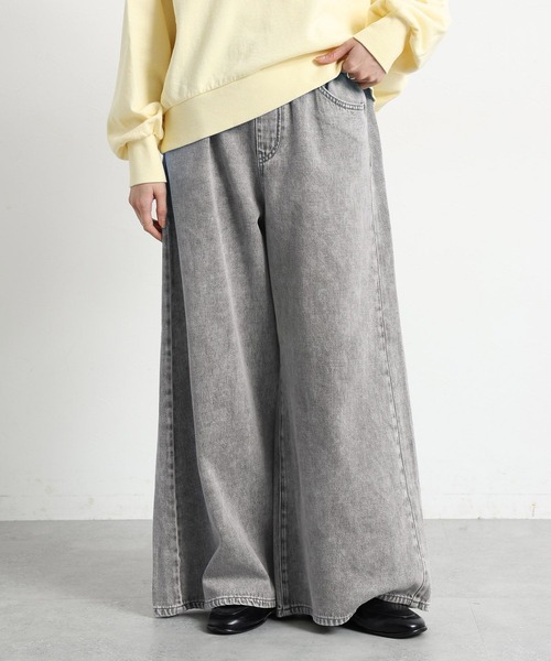 studio CLIP（スタディオクリップ）の「バギー甘織りデニムパンツ[プチ・プラスサイズあり]《CLIP denim》（デニムパンツ・レディース・グレー系その他/ライトブルー/ブルー系その他/ベージュ・LARGE/MEDIUM/PF/ﾌﾘｰ(L)）」の12枚目の写真