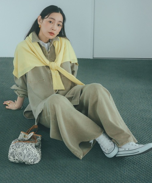 studio CLIP（スタディオクリップ）の「バギー甘織りデニムパンツ[プチ・プラスサイズあり]《CLIP denim》（デニムパンツ・レディース・グレー系その他/ライトブルー/ブルー系その他/ベージュ・LARGE/MEDIUM/PF/ﾌﾘｰ(L)）」の16枚目の写真