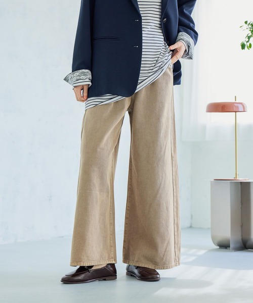 studio CLIP（スタディオクリップ）の「バギー甘織りデニムパンツ[プチ・プラスサイズあり]《CLIP denim》（デニムパンツ・レディース・グレー系その他/ライトブルー/ブルー系その他/ベージュ・LARGE/MEDIUM/PF/ﾌﾘｰ(L)）」の17枚目の写真