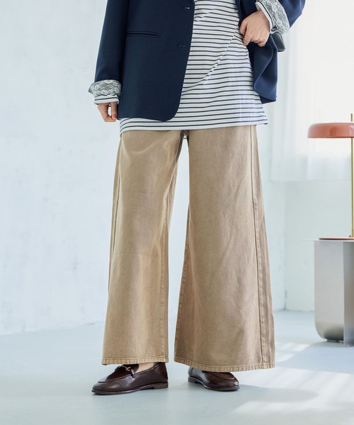 studio CLIP（スタディオクリップ）の「バギー甘織りデニムパンツ[プチ・プラスサイズあり]《CLIP denim》（デニムパンツ・レディース・グレー系その他/ライトブルー/ブルー系その他/ベージュ・LARGE/MEDIUM/PF/ﾌﾘｰ(L)）」の19枚目の写真