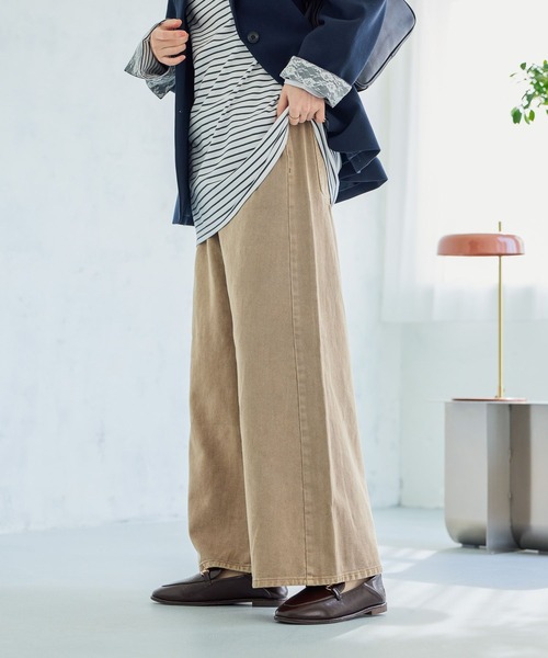 studio CLIP（スタディオクリップ）の「バギー甘織りデニムパンツ[プチ・プラスサイズあり]《CLIP denim》（デニムパンツ・レディース・グレー系その他/ライトブルー/ブルー系その他/ベージュ・LARGE/MEDIUM/PF/ﾌﾘｰ(L)）」の20枚目の写真