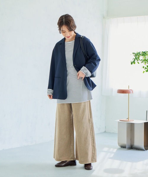 studio CLIP（スタディオクリップ）の「バギー甘織りデニムパンツ[プチ・プラスサイズあり]《CLIP denim》（デニムパンツ・レディース・グレー系その他/ライトブルー/ブルー系その他/ベージュ・LARGE/MEDIUM/PF/ﾌﾘｰ(L)）」の21枚目の写真