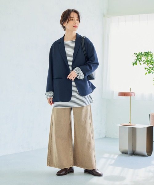 studio CLIP（スタディオクリップ）の「バギー甘織りデニムパンツ[プチ・プラスサイズあり]《CLIP denim》（デニムパンツ・レディース・グレー系その他/ライトブルー/ブルー系その他/ベージュ・LARGE/MEDIUM/PF/ﾌﾘｰ(L)）」の22枚目の写真