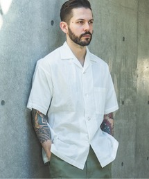 MR.OLIVE | C/L PANAMA STRIPES / SHORT/S OPEN COLLAR SHIRT /M261131(シャツ/ブラウス)