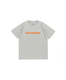 ビビッドストレートロゴ半袖Tシャツ(メランジ)