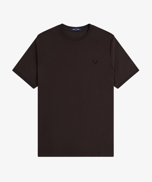 FRED PERRY(フレッドペリー)の「Trim Detail Crepe Pique T-Shirt/トリムディテールクレープピケTシャツ(Tシャツ/カットソー・メンズ・ブラック/ホワイト/ブラウン/ネイビー・S/L/M)」の8枚目の写真