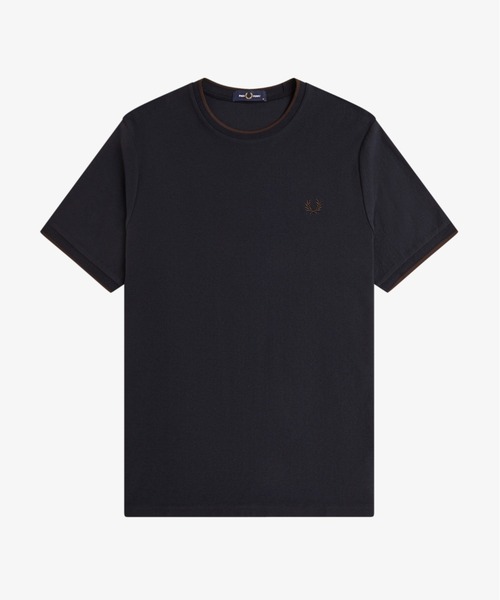 FRED PERRY(フレッドペリー)の「Trim Detail Crepe Pique T-Shirt/トリムディテールクレープピケTシャツ(Tシャツ/カットソー・メンズ・ブラック/ホワイト/ブラウン/ネイビー・S/L/M)」の10枚目の写真
