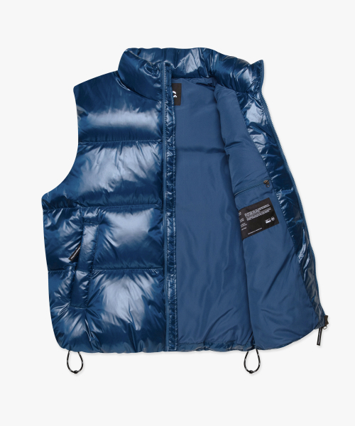 OG GLOSSY PUFFER DUCK DOWN VEST blue（ダウンベスト）｜LMC（ ）の