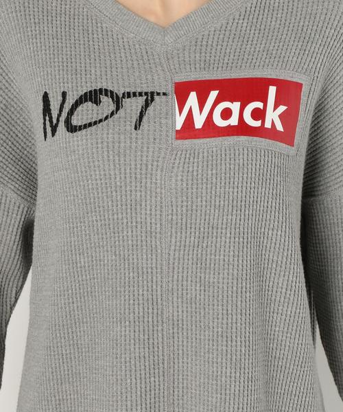 Another Edition（アナザーエディション）の「ワッフルプリントロゴワンピース/AEBC CワッフルPrtLogo OP◆（ワンピース・レディース・オフホワイト/ライトグレー・FREE）」の8枚目の写真