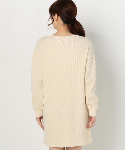 Another Edition（アナザーエディション）の「ワッフルプリントロゴワンピース/AEBC CワッフルPrtLogo OP◆（ワンピース・レディース・オフホワイト/ライトグレー・FREE）」の21枚目の写真