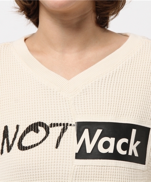 Another Edition（アナザーエディション）の「ワッフルプリントロゴワンピース/AEBC CワッフルPrtLogo OP◆（ワンピース・レディース・オフホワイト/ライトグレー・FREE）」の15枚目の写真