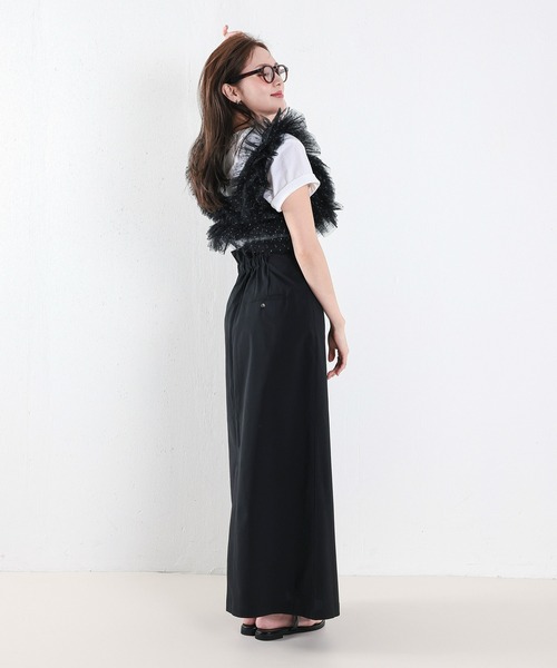 en CAnAF(エンカナフ)の「【軽やかに揺れる】リネンライク アシンメトリー プリーツロングスカート ウエストゴム 春夏(スカート・レディース・ベージュ/グレー/ブラック・フリー)」の10枚目の写真