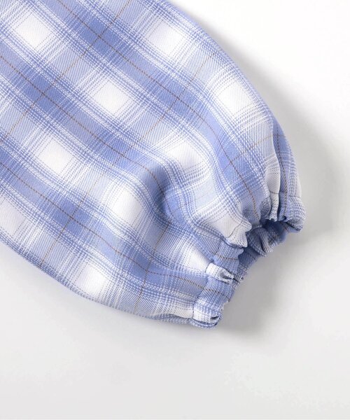 algy（アルジー）の「ドッキングチェックシャツ（シャツ/ブラウス・キッズ・オフホワイト/サックスブルー/ブラック・130/160/150/140）」の14枚目の写真