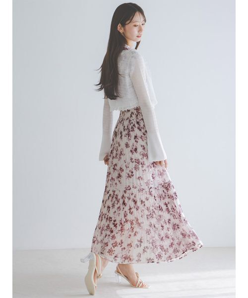 SNIDEL(スナイデル)の「シアーフリルコンパクトカーディガン(カーディガン/ボレロ・レディース・ブラウン/ホワイト/ネイビー/イエロー・F)」の6枚目の写真