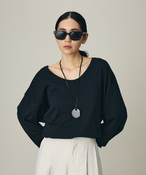 Chaos（カオス）の「Chaos(カオス)/ ナローフライスＴシャツ（Tシャツ/カットソー・レディース・ブラック/アイボリー・FREE）」の2枚目の写真