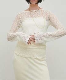 LARUTA | 【LARUTA】MIXレース切替プルオーバー(Tシャツ/カットソー)