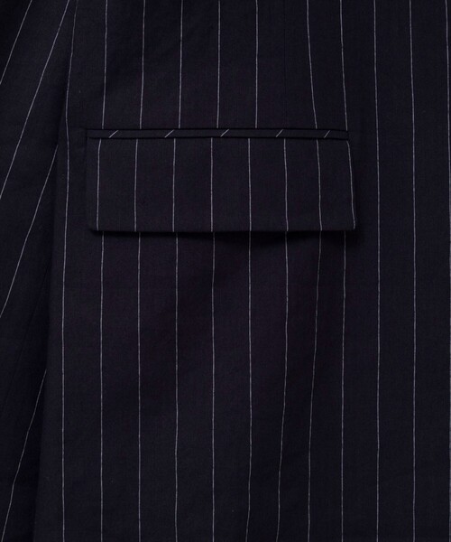 NOLLEY’S（ノーリーズ）の「【WEB＆一部店舗限定色アイテム】ウォッシャブルストライプオーバージャケット（テーラードジャケット・レディース・ベージュ系その他/ブルー系その他6/ホワイト系その他2・38）」の12枚目の写真