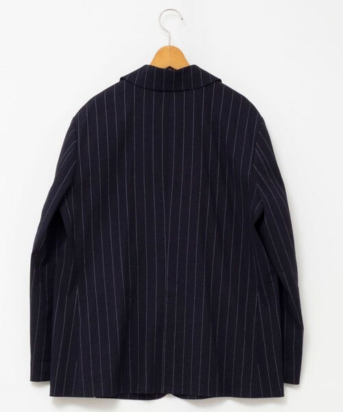 NOLLEY’S（ノーリーズ）の「【WEB＆一部店舗限定色アイテム】ウォッシャブルストライプオーバージャケット（テーラードジャケット・レディース・ベージュ系その他/ブルー系その他6/ホワイト系その他2・38）」の11枚目の写真