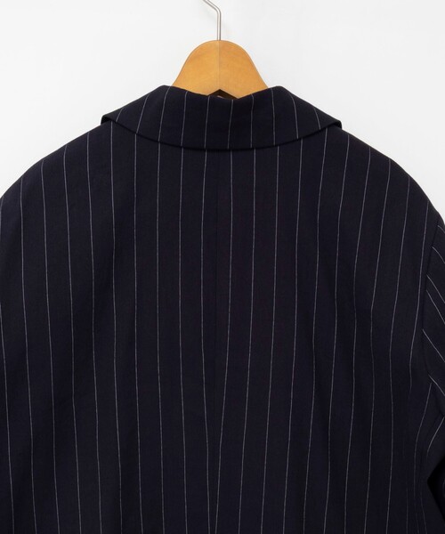 NOLLEY’S（ノーリーズ）の「【WEB＆一部店舗限定色アイテム】ウォッシャブルストライプオーバージャケット（テーラードジャケット・レディース・ベージュ系その他/ブルー系その他6/ホワイト系その他2・38）」の10枚目の写真