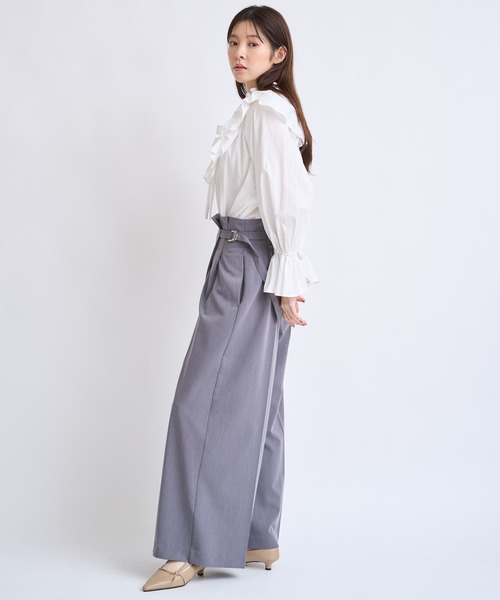 NOELA（ノエラ）の「ウエストタックアシメデザインパンツ（その他パンツ・レディース・グレー/ネイビー・S/M）」の6枚目の写真