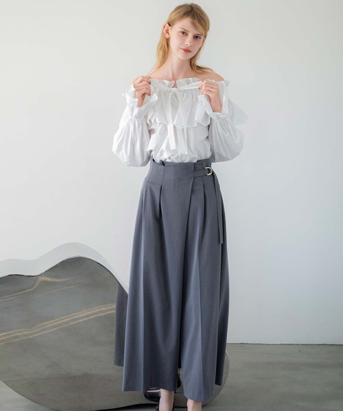 NOELA(ノエラ)の「ウエストタックアシメデザインパンツ(その他パンツ・レディース・グレー/ネイビー・S/M)」の17枚目の写真
