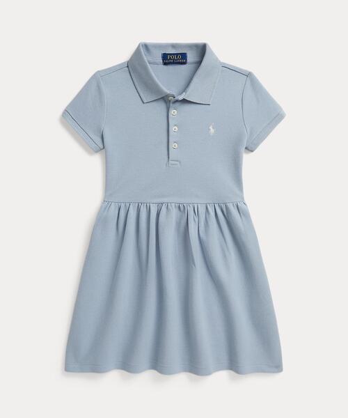 POLO RALPH LAUREN CHILDRENSWEAR(ポロ ラルフ ローレン チルドレンズウェア)の「ストレッチ メッシュ ポロ ドレス(ワンピース・キッズ・ブルー・6/3/4)」の1枚目の写真