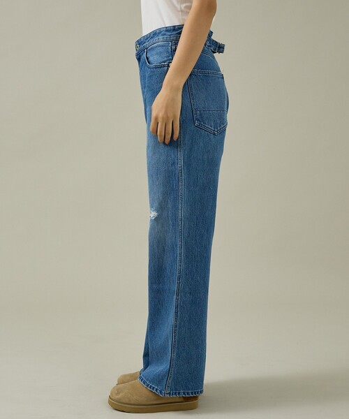Rouge vif la cle（ルージュヴィフラクレ）の「【157 woadblue/イチゴーナナ ウォードブルー】デニムパンツ/HW Semi-Wide Flare/デニム【WEB限定】（デニムパンツ・レディース・インディゴブルー・26/25/24/23）」の8枚目の写真
