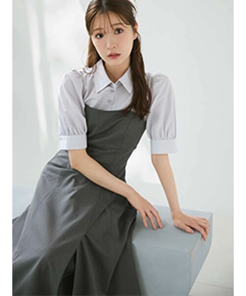 MERCURYDUO（マーキュリーデュオ）の「シャツドッキングベアワンピース