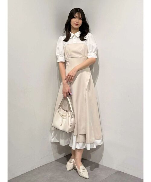 MERCURYDUO（マーキュリーデュオ）の「シャツドッキングベアワンピース（ワンピース・レディース・ベージュ/チャコールグレー/ライトブルー・MEDIUM/SMALL）」の20枚目の写真