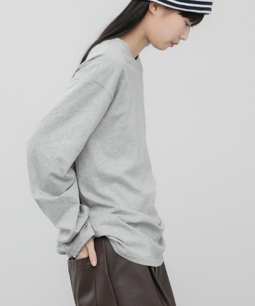HEILIS(ヘイリス)の「クルーネックベーシックロンT(Tシャツ/カットソー・レディース・アイボリー/グレー/ブラック・FREE)」の19枚目の写真