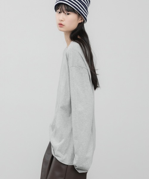 HEILIS(ヘイリス)の「クルーネックベーシックロンT(Tシャツ/カットソー・レディース・アイボリー/グレー/ブラック・FREE)」の20枚目の写真