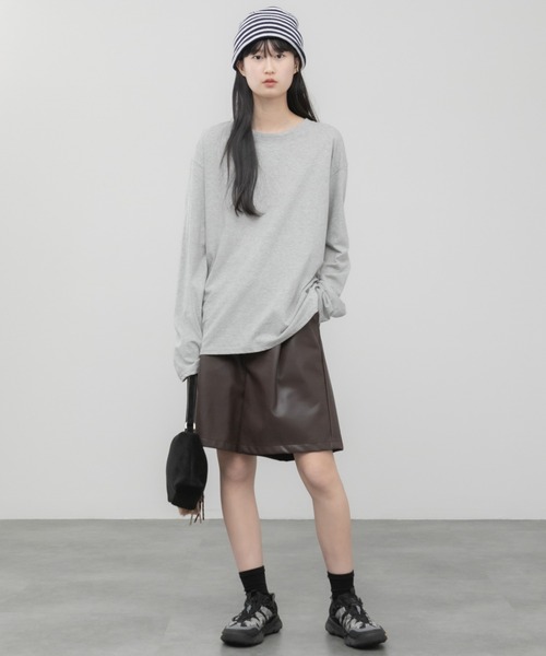 HEILIS(ヘイリス)の「クルーネックベーシックロンT(Tシャツ/カットソー・レディース・アイボリー/グレー/ブラック・FREE)」の22枚目の写真