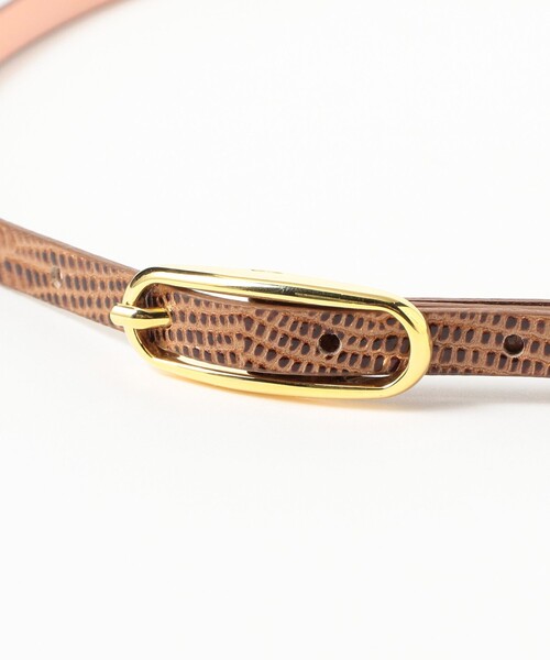 Demi-Luxe BEAMS（デミルクス ビームス）の「ATELIER AMBOISE / TEJUS 型押 ベルト（ベルト・レディース・ダークブラウン/ベージュ・ONE SIZE）」の3枚目の写真